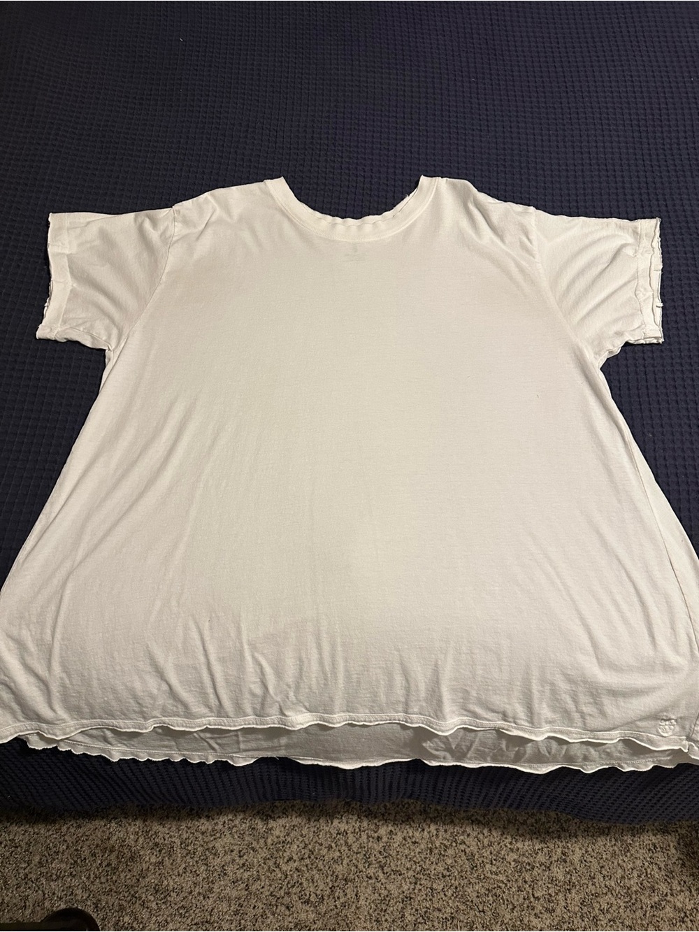 Free People White Short-Sleeve big Crew Tee